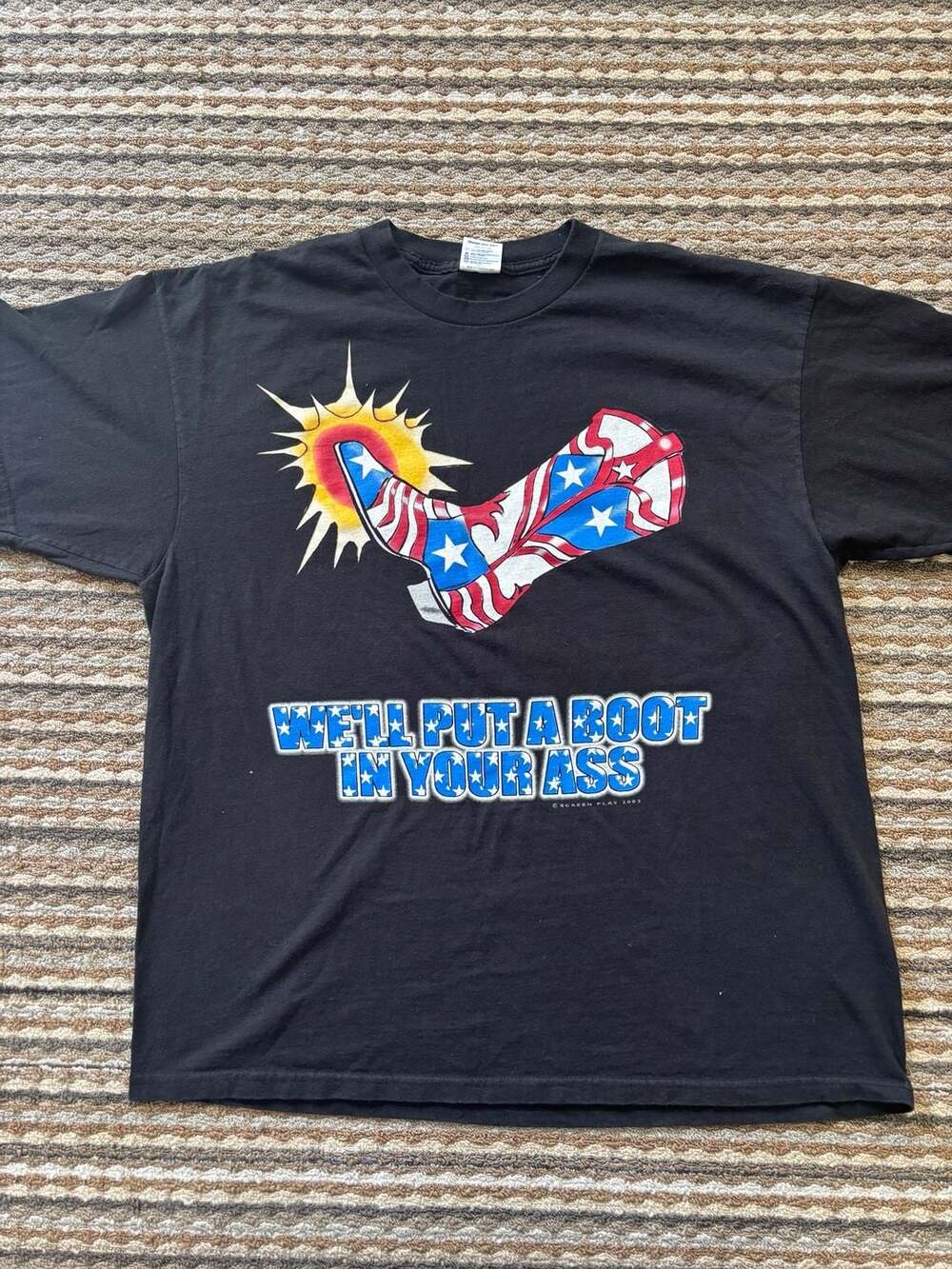 Vintage 2002 Toby Keith We'll Put A Boot In Your Ass T-shirt